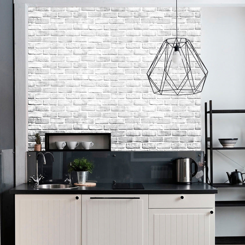 Simulation Brick Pattern WhiteBrick Wall Paper Sticker