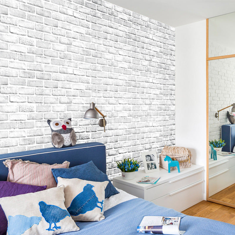 Simulation Brick Pattern WhiteBrick Wall Paper Sticker