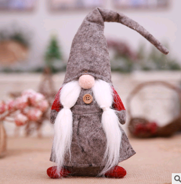 Christmas decorations, European style, no face doll, small forest beard, old man decoration