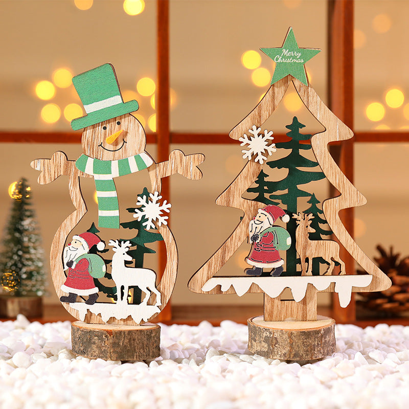 Christmas Day Wooden Bar Decoration Decorations