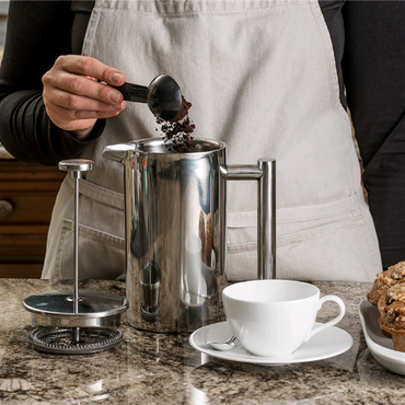 Double Stainless Steel Coffee Pot