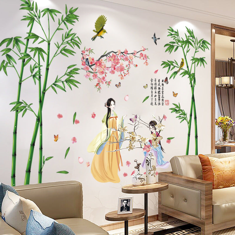 Bamboo Sticker Wall Paper Self-adhesive Household