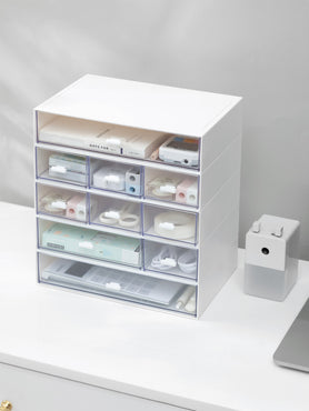 Drawer type stationery office storage box